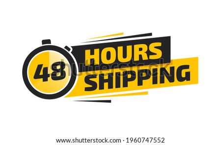 48 Hours Shipping Shopping Label