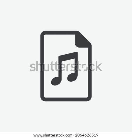 Audio Music File Document Flat Vector Icon