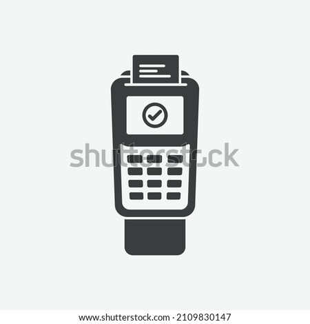 Card Payment Terminal TPV Flat Design Icon