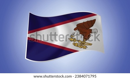 National Flag of American Samoa (US) - Waving National Flag of American Samoa (US) - American Samoa (US) Flag Illustration