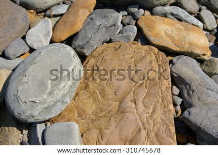 Rocks on Beach Birsay Brough, Orkney Islands, Scotland