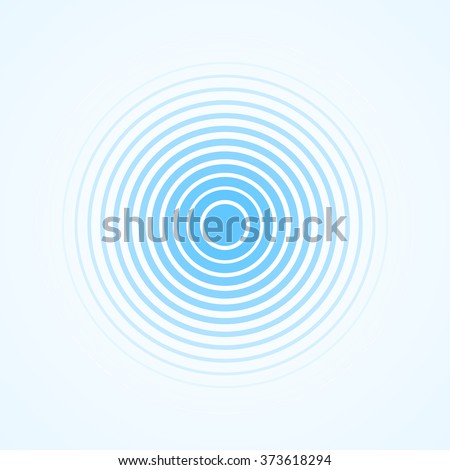 Blue Rings sound wave and line in a circle. Tap symbol. Radio signal background. Vector template illustration abstract speed motion for your design