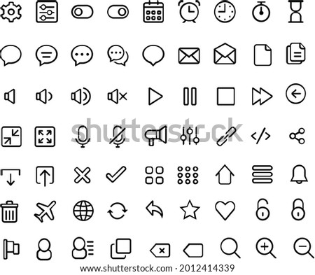Icons for mobile app or webpage UI UX  designing