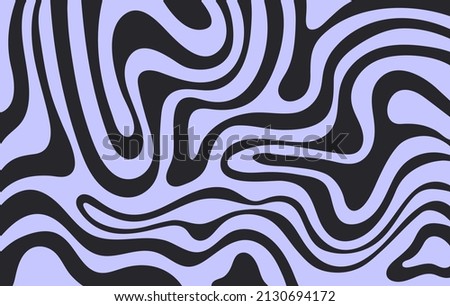 Abstract horizontal  background with colorful waves. Trendy vector illustration in style retro 60s, 70s.  Imagine de stoc © 