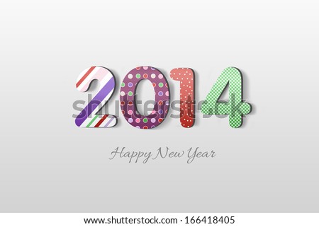 Colored Happy New Year Illustration - 166418405 : Shutterstock