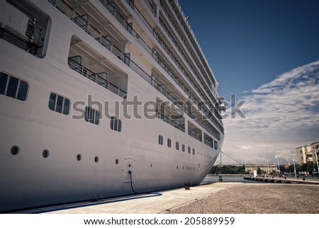 Luxury ship in the port of Zadar