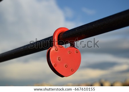 Similar – Image, Stock Photo love palaces Metal Lock