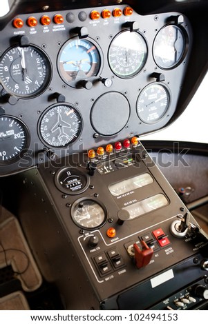 Helicopter instrument and control panel