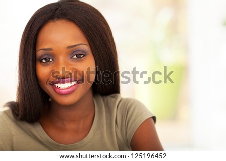 pretty African american college student headshot