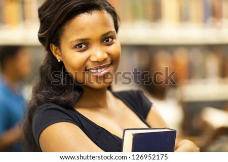 pretty african american college girl closeup portrait