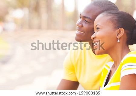 portrait of cute african couple dating
