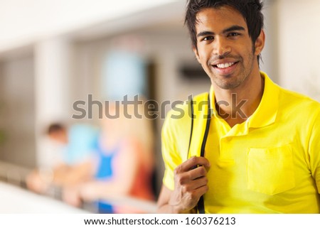 handsome male indian college student portrait
