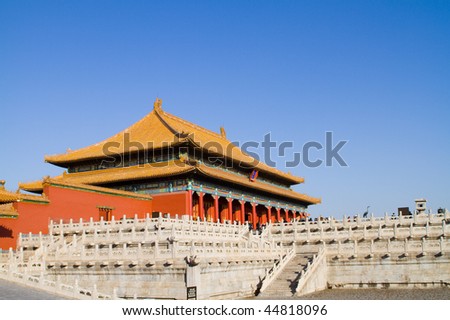 the Forbidden City of Qing, Ming Dynasty in Beijing, China