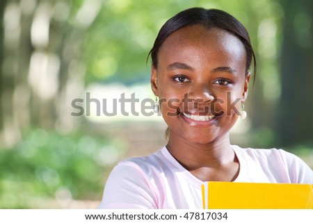 portrait of a young female african american university student