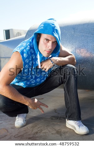 young man in hip hop style