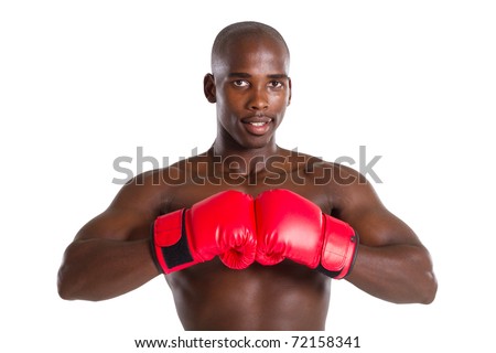african american man with boxing gloves
