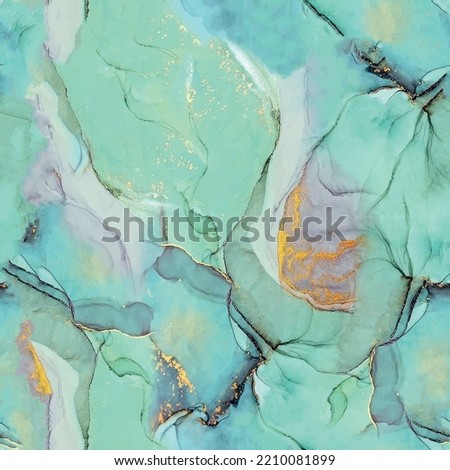 Abstract art background with blue, turquoise color sea, ocean themed marble pattern and grunge texture