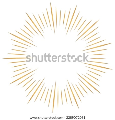 Speech bubble material of cartoon-style sentiment image of jagged lines in golden style