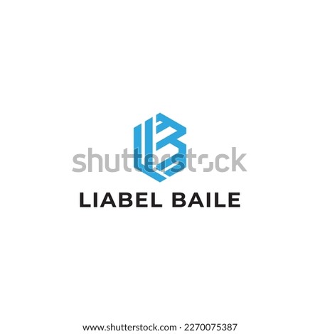 Creative Letter LB Monogram Logo Design Icon Template White and Black Background