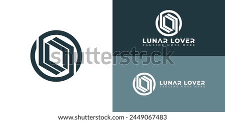 Abstract initial circle letter L or LL logo in green color isolated on multiple background colors. The logo is suitable for business photography logo icons to design inspiration templates.