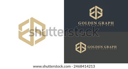 Abstract initial hexagon letter G or GG logo in luxury gold color isolated on multiple background colors. The logo is suitable for business and consulting company logo design inspiration templates.