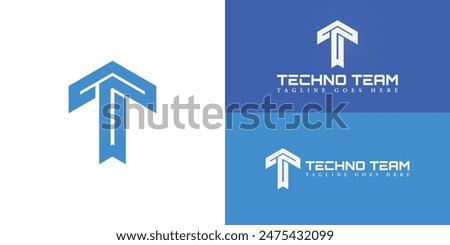 Abstract initial hexagon letters T or TT logo in blue color isolated on multiple background colors. The logo is suitable for software engineering logo design illustration inspiration templates.