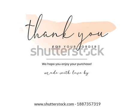 Thank you Compliment card with white background and text spice. illustration vector. 商業照片 © 