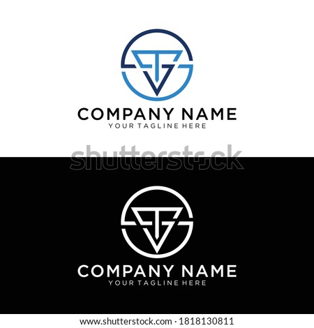 letter TS, TSS, or ST logo design. Hexagon vector logo template.