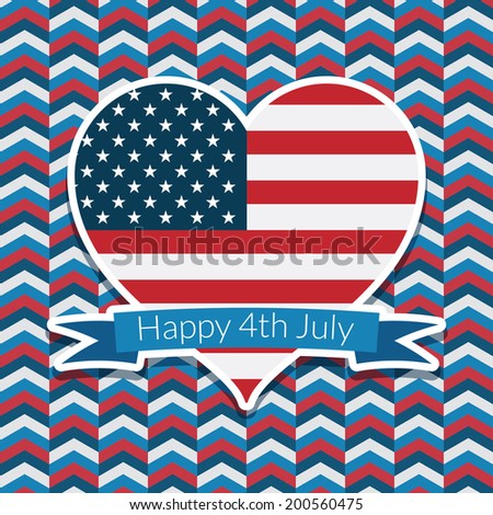 red white and blue usa fourth of july decoration with transparencies