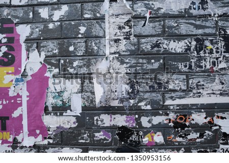 Similar – Image, Stock Photo Past a wall of very old bricks in the sunlight, the view falls on a meadow with shadows, high trees, bushes and a piece of blue sky