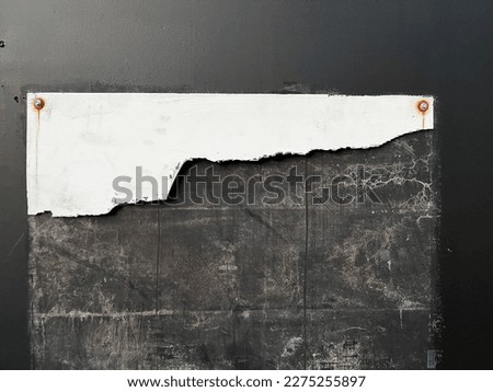 Similar – Image, Stock Photo Broken billboard on an ugly wall