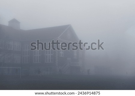 Similar – Image, Stock Photo misty gloomy autumn day at the lake with trees