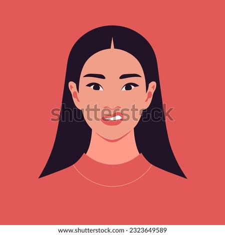 Disgust and discontent. A woman's face in a grimace. An unpleasant smell. Vector flat illustration