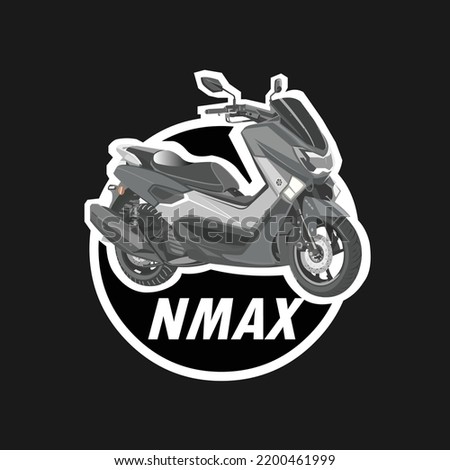 suitable for nmax motorbike club logos or motorbike organizations with the characteristics of nmax motorbikes or automatic motorbikes