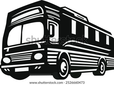 suitable for logos or icons with images of inter-city or provincial transport buses