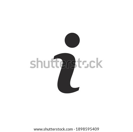 Info icon vector on white background