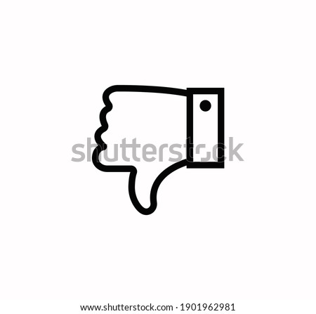Unlike icon vector on a white background