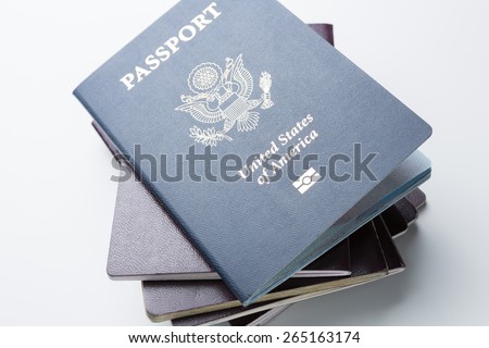 American Passport on Top of other Passports