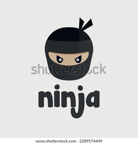 Cute ninja with very angry look