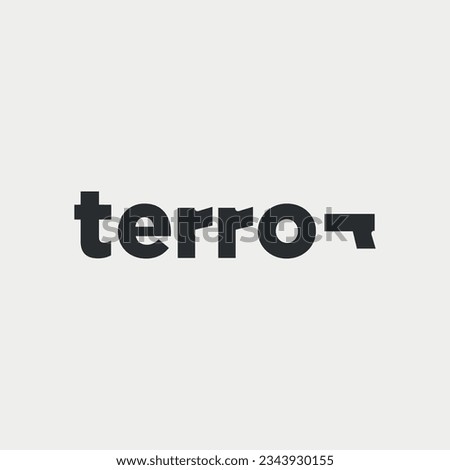 Vector terror text logo design