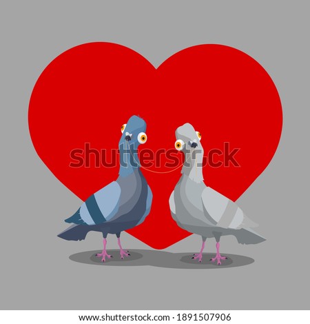 LOVEBIRDS VALENTINE'S DAY DSV pigeons