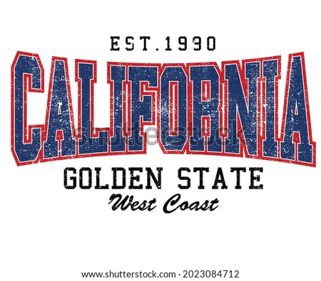 California golden state vector t shirt design. Beach vibes typography artwork for  patch, sticker, batch etc. 