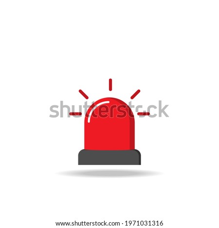 Emergency siren icon outline style Vector illustration of police alarm on white isolated background Medical alert ideas ストックフォト © 