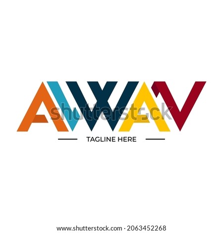alwan logo, abstract line Alan Walker symbol W logo vector template