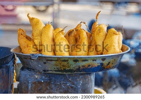 Similar – Image, Stock Photo Doughnuts near ingredients on table