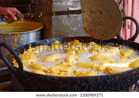 Similar – Image, Stock Photo Doughnuts near ingredients on table