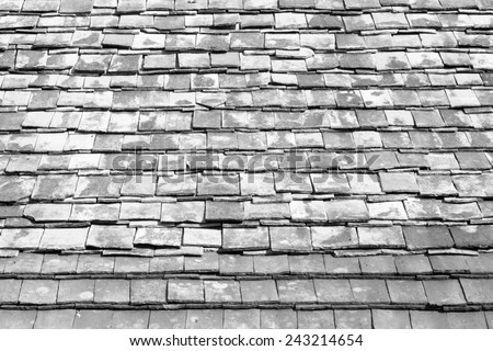 Old brick roof tiles from north of thailand