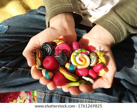Polimer clay bonbon and candies Stok fotoğraf © 