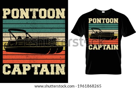 Pontoon Captain T Shirt Design Foto d'archivio © 