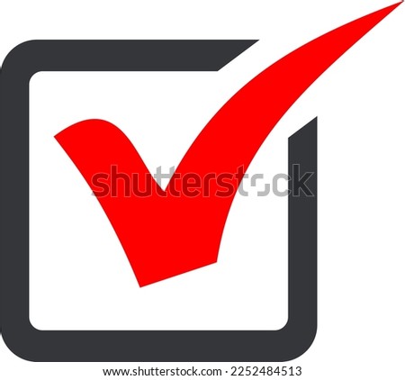 vector checklist in red in a dark box
